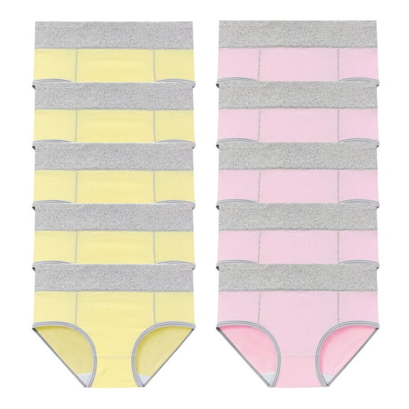 GERsome 10 Pack Women's Underwear Cotton High Waisted Soft Briefs Breathable Panties M-5XL