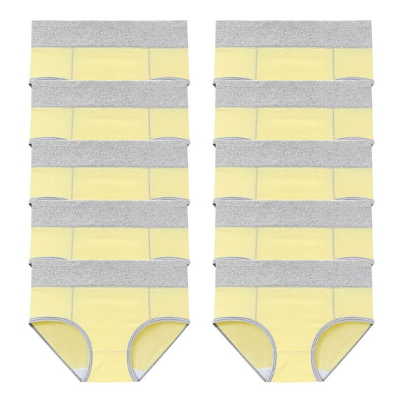 GERsome 10 Pack Women's Underwear Cotton High Waisted Soft Briefs Breathable Panties M-5XL