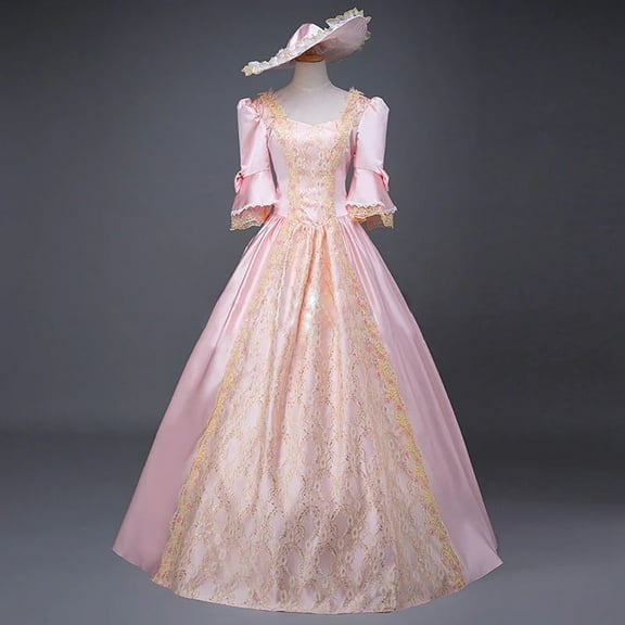 GERsome 18th Century Women's Rococo Ball Gown Long Masquerade Dresses