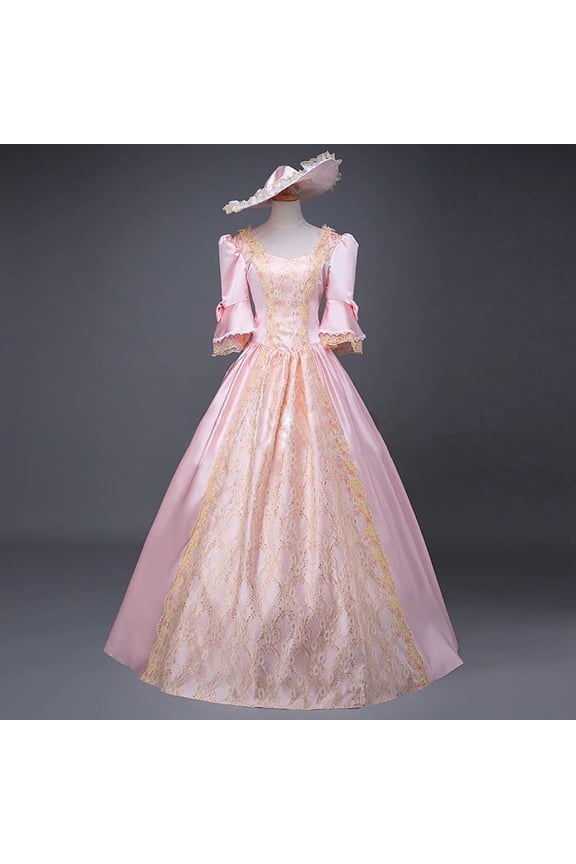 18th Century Women's Rococo Ball Gown Long Masquerade Dresses