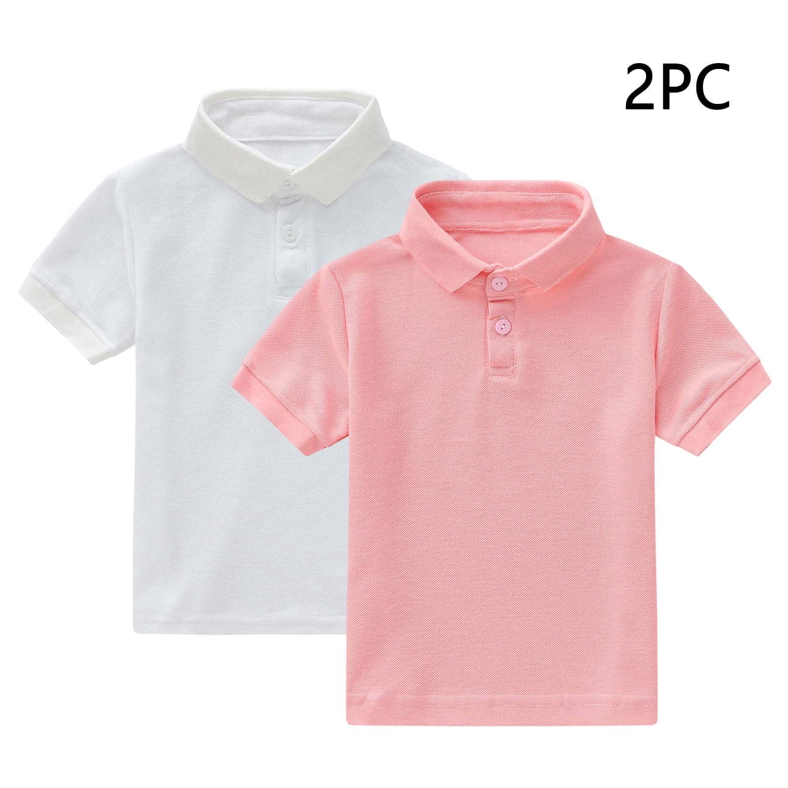 Gersome 2 Pack Short Sleeve Shirts for Boys Girls - Uniform Youth Dress Shirt Summer Tops (Ages 1-13) Gersome 2 Pack Short Sleeve Shirts for Boys Girls - Uniform Youth Dress Shirt Summer Tops (Ages 1-13)