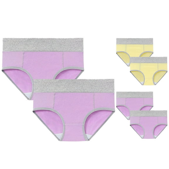 GERsome 2 Pack Underwear for Women Cotton High Waist Panties Full Coverage Briefs Soft Strech Ladies Breathable Panties M-5XL