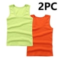 thumbnail image 1 of GERsome 2 Pack Unisex Kids Tank Tops, Boys and Girls Soft Cotton Tank Tops Sleeveless Undershirts Tees Solid Color Round Neck Shirts, Sizes 2-14 Years, 1 of 3