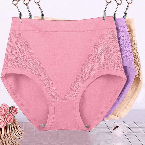 GERsome 3 Pack Cotton Underwear for Women High Waisted Soft Womens Underwear Full Coverage Breathable Panties XL-6XL