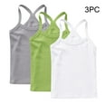 thumbnail image 1 of GERsome 3 Pack Girls Tank Tops Toddler Kids Cotton Undershirts Sleeveless Summer T Shirts Soft Round Neck Tank Tops, Sizes 8-9 Years, 1 of 9