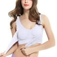 thumbnail image 1 of GERsome 3-Pack Wireless Bras for Women Front Criss Cross Bras Side Buckle Lace Sports Bras Push Up Seamless Support Comfy Posture Corrector Sports Yoga Everyday Bra, 1 of 4