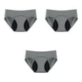 thumbnail image 1 of GERsome 3 Pack Women's Period Underwear Heavy Flow Leak Proof Cotton Panties Postpartum Menstrual Mid-Rise Briefs Teens XS-5XL, 1 of 3