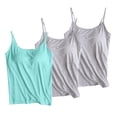 thumbnail image 1 of GERsome 3PCS Camisoles for Women with Built in Bra,Basic Yoga Top Layering Tank Top Padded Bra Undershirt (S-2XL), 1 of 8