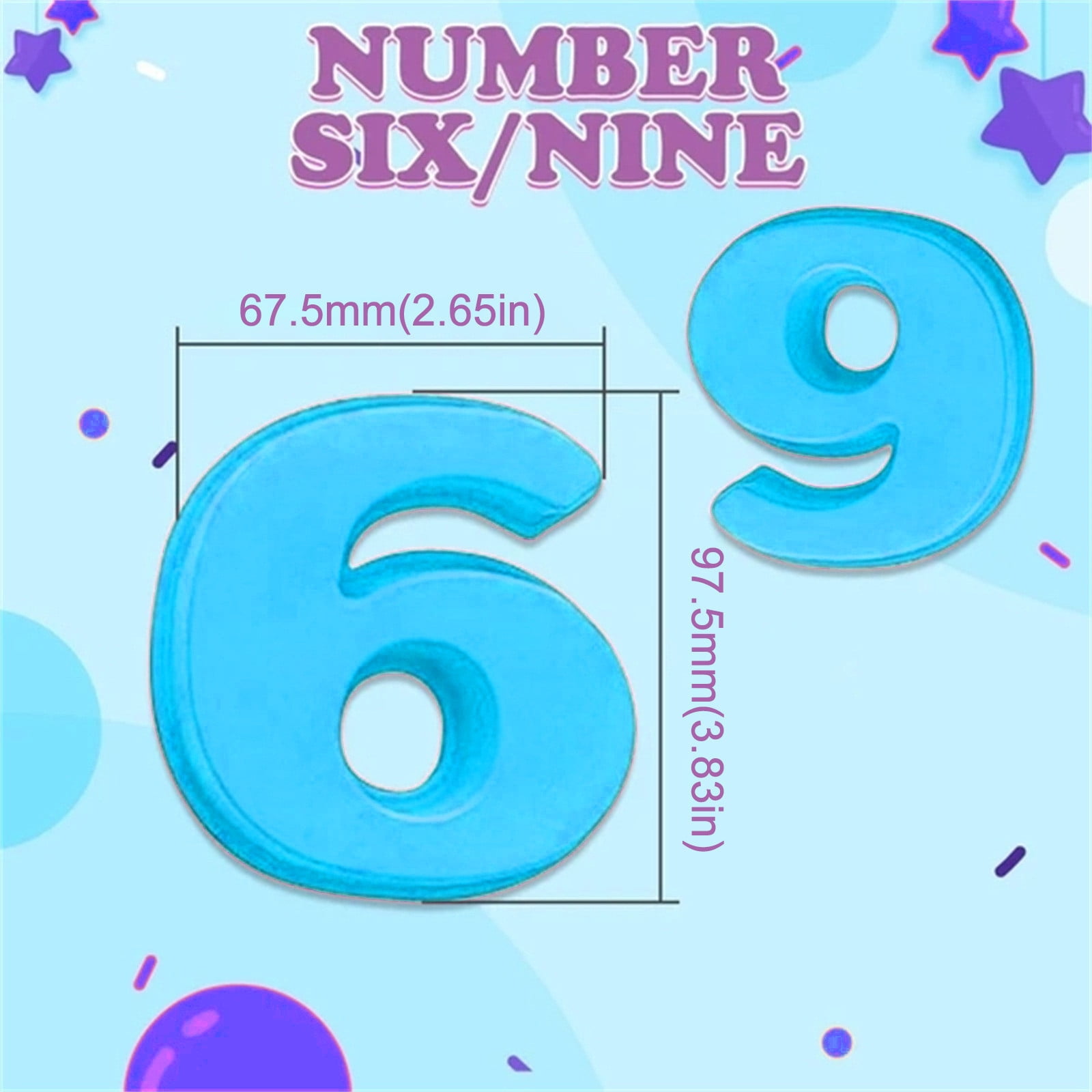 GERsome 4 Inch Number Moulds Baking Forms Silicone Number Mold Cake Pan