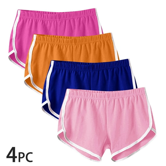 GERsome 4 Pack: Athletic Lounge Shorts for Women Casual Sweat Shorts - Women's Shorts Hiking Athletic Yoga Lounge Workout Running, S-XXXL