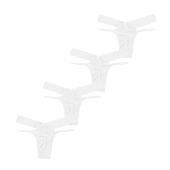 GERsome 4 Pack Seamless Lace Thongs for Women Breathable Hollow Out Panties Low Rise T-back No Show Cheeky Underwear S-2XL