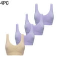 thumbnail image 1 of GERsome 4 Pack Women's Seamless Comfort Workout Sports Bra Low-Impact Activity Sleep Bras (S-XXXL), 1 of 5