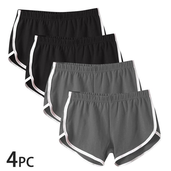 GERsome 4 Pack: Workout Lounge Shorts for Women - Athletic Running Jogging Summer Sweat Shorts, S-XXXL