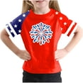 thumbnail image 1 of GERsome 4th of July T-Shirts for Kids Girls Boys Novelty American Flag Patriotic Graphic Tees Short Sleeve Crewneck Indenpendence Day Tshirts, 5-6 Years, 1 of 4