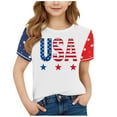 thumbnail image 1 of GERsome 4th of July T-Shirts for Unisex Kids, Boys Girls Short Sleeve Crew Neck Tshirts Funny Patriotic Graphic Tee USA Flag Stars Stripes Tops, 3-4 Years, 1 of 4