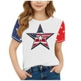 thumbnail image 1 of GERsome 4th of July Kids Boys T-Shirts, Girls Crewneck Short Sleeve Comfort Tees Summer Unisex American Flag Tshirts, 5-6 Years, 1 of 4