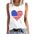 thumbnail image 1 of GERsome 4th of July Patriotic Tank Tops for Women Summer Sleeveless Loose Fit Tops American Flag Crew Neck T-Shirts S-5XL, 1 of 4