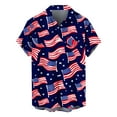 thumbnail image 1 of GERsome 4th of July Shirts for Men American Flag Graphic Patriotic Button Down Short Sleeve Shirts Summer Holiday Beach Shirts S-3XL, 1 of 5