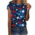 thumbnail image 1 of GERsome 4th of July T-Shirt for Women American Flag Patriotic Graphic Shirts Short Sleeve Crewneck Tee Summer Loose Fit Pullover Tops S-5XL, 1 of 4