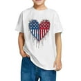 thumbnail image 1 of GERsome 4th of July T-Shirts for Boys Girls American Flag Cotton Short Sleeve Crewneck Tshirt USA Flag Stars Stripes Patriotic Graphic Tee, 3-4 Years, 1 of 6
