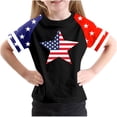 thumbnail image 1 of GERsome 4th of July T-Shirts for Boys Girls American Flag Short Sleeve Crewneck Tshirt USA Flag Stars Stripes Patriotic Graphic Tee, 3-4 Years, 1 of 4