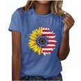 thumbnail image 1 of GERsome 4th of July T-Shirts for Women Crew Neck Short Sleeve American Flag Patriotic Tee Summer Loose Fit Tops for Independence Day S-2XL, 1 of 3