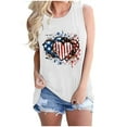 thumbnail image 1 of GERsome 4th of July Tank Tops for Women Summer Crew Neck Sleeveless American Flag Patriotic T Shirts S-2XL, 1 of 4