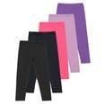 thumbnail image 1 of GERsome 5 Pack Girls Leggings, Assorted Toddler and Baby Girls Leggings Pants, Full Length Basic Solid Color Leggings Stretchy Leggings Tight Pants, Sizes 3-12 Years, 1 of 2