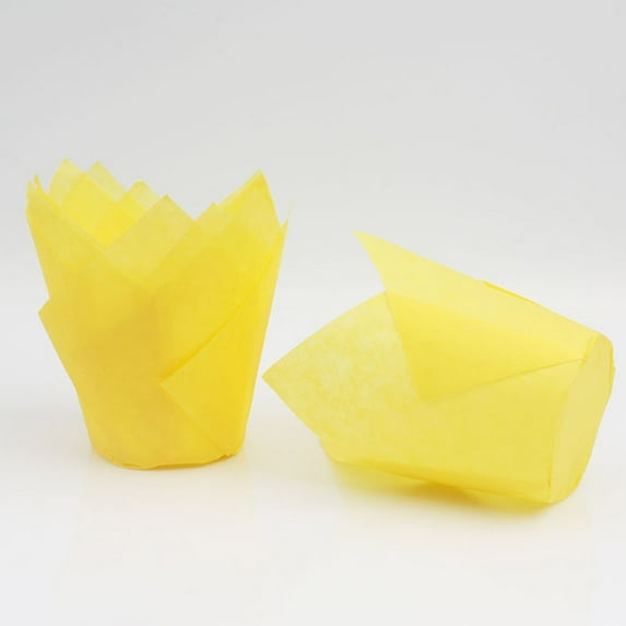 GERsome 50Pcs Tulip Cupcake Liners Muffin Liners Holders Baking Cups Cupcake Wrappers Christmas Parchment Cupcake Lliners Bakery Cupcake Liners for Weddings, Birthdays
