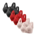 thumbnail image 1 of GERsome 6 Pack Women's Front-Closure Wireless Bras, Full Coverage Push-Up Everyday Bras S-5XL, 1 of 2