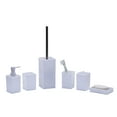 thumbnail image 1 of GERsome 6 Piece Bathroom Accessories Sets,Bathroom Set 6 Pieces Plastic Lotion Dispenser,Bathroom Tumblers,Soap Dish,Trash Can,Toilet Brush Set, 1 of 7
