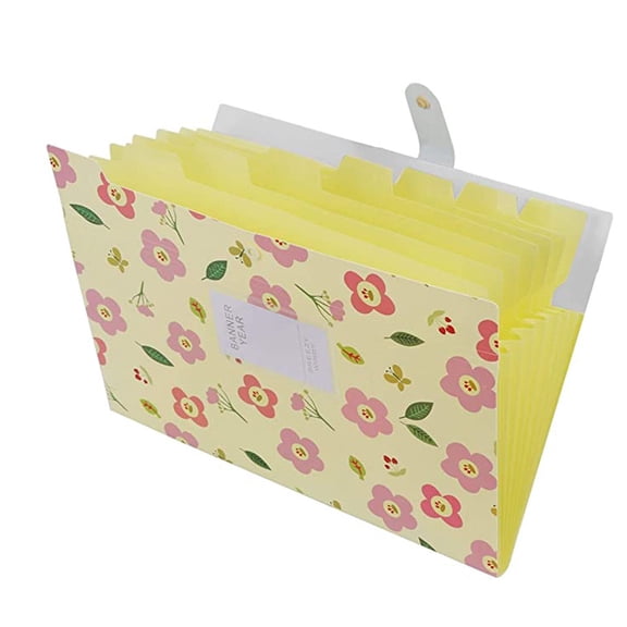 GERsome 7-Pocket Expanding File, Plastic Expandable File Folder with Pockets, A4/Letter Size Accordion Organizer Folder, for School and Office Supplies