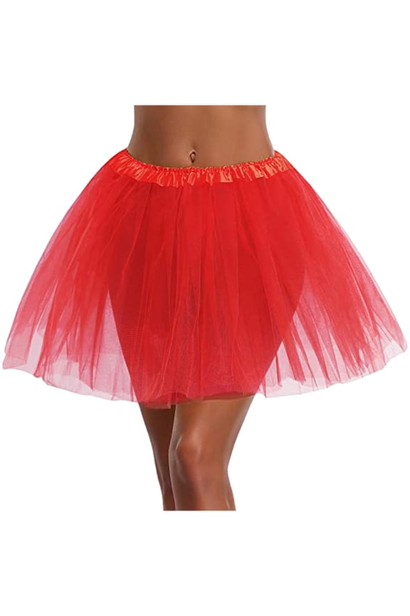 Adult Tutu Skirt Women's Classic Elastic 3 Layered Tulle Ballet Tutu Skirt