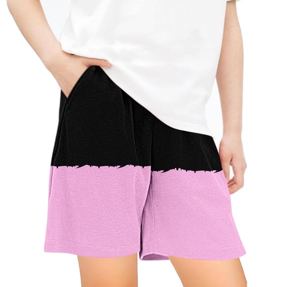 GERsome Athletic Lounge Shorts for Girls Boys Casual Sweat Shorts with Pockets Unisex Kids Shorts Hiking Athletic Yoga Workout Running Elastic Waistband Summer Shorts 5-14 Years