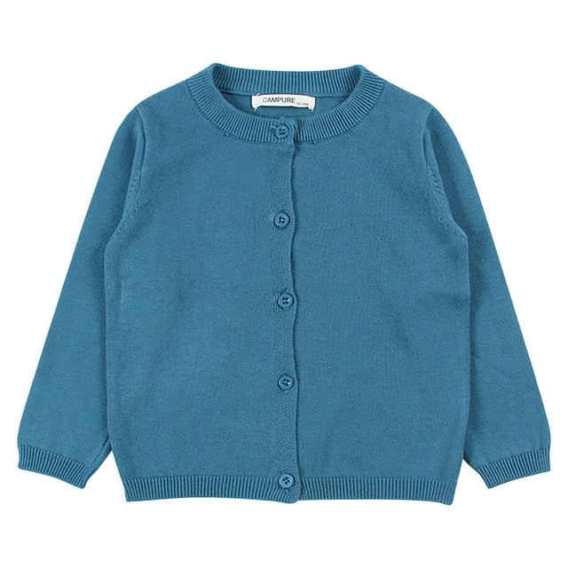 GERsome Baby Boys Girls Button-Down Basic Crew Neck Solid Cardigan Toddler Cotton Knit Sweater