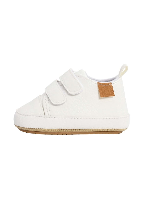 Baby Boys Girls Shoes Non-Slip Rubber Sole High-Top Infant First Walking Shoes Toddler Crib Shoes Newborn Loafers Flats