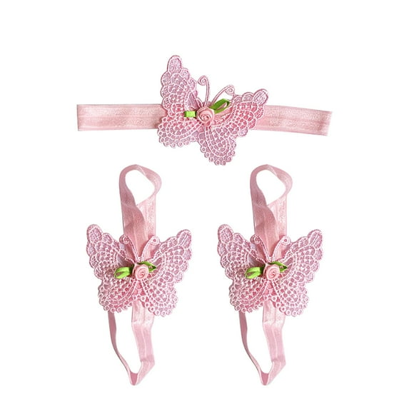 GERsome Baby Girl Flower Headbands Set Flower Hair Band Handmade Bow For Newborn Infant Toddler Pack of 3Pcs