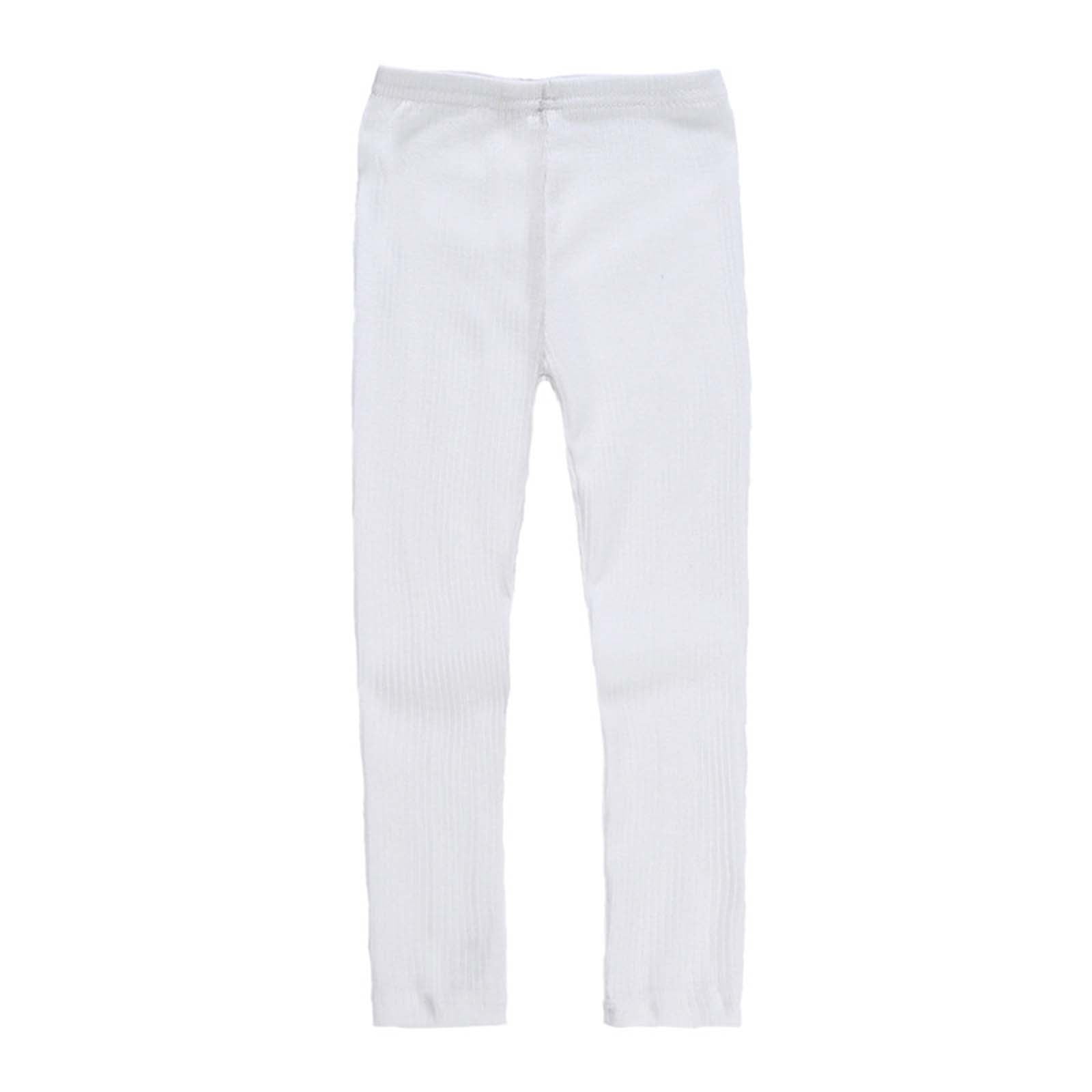 Baby Soft Cotton Leggings – White (Comfort Fit)