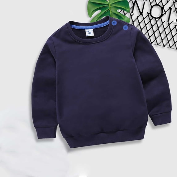 GERsome Baby Pullover Crewneck Sweater Long Sleeve Solid Color Infant Fall Winter Warm Clothes
