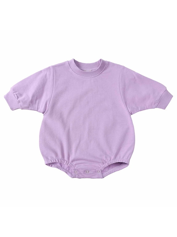 Baby Sweatshirt Romper Onesie Newborn Girl Boy Bubble Romper Infant Crewneck Oversized Sweater Bodysuit Clothes Outfits