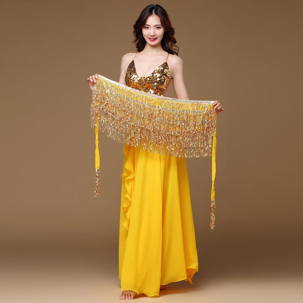 Rave Outfits Yellow Festival Outfit GERsome Belly Dance Sequin
