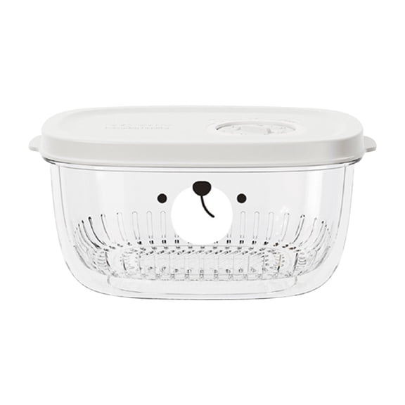 GERsome Berry Keeper Container, Fruit Produce Saver Food Storage Containers with Removable Drain Colanders, Vegetable Fresh Keeper Set Refrigerator Organizer
