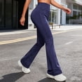 thumbnail image 1 of GERsome Bootcut Yoga Pants for Women High Waist Tummy Control Flare Leggings with Pockets Casual Athletic Workout Pants,Navy,Size 2XL, 1 of 9