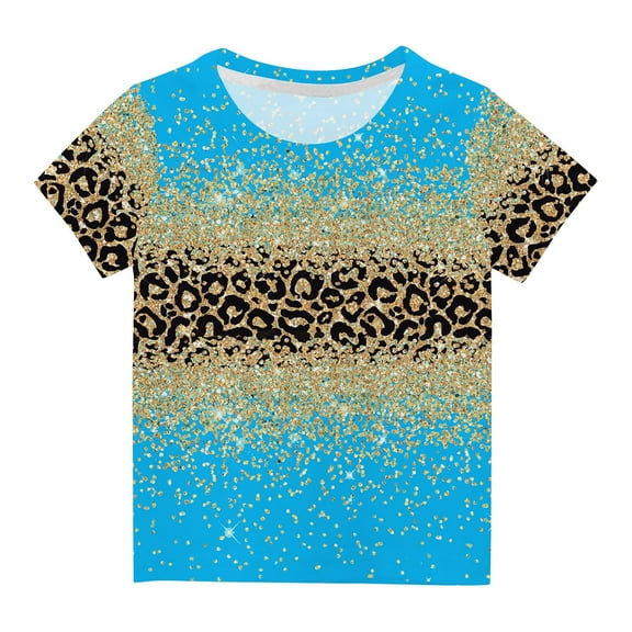 GERsome Boys Color Block Shirts Girls Graphic T-Shirts for Kids Unisex Short Sleeve Top Tees Shirt for 3-14 Years 1 Pack