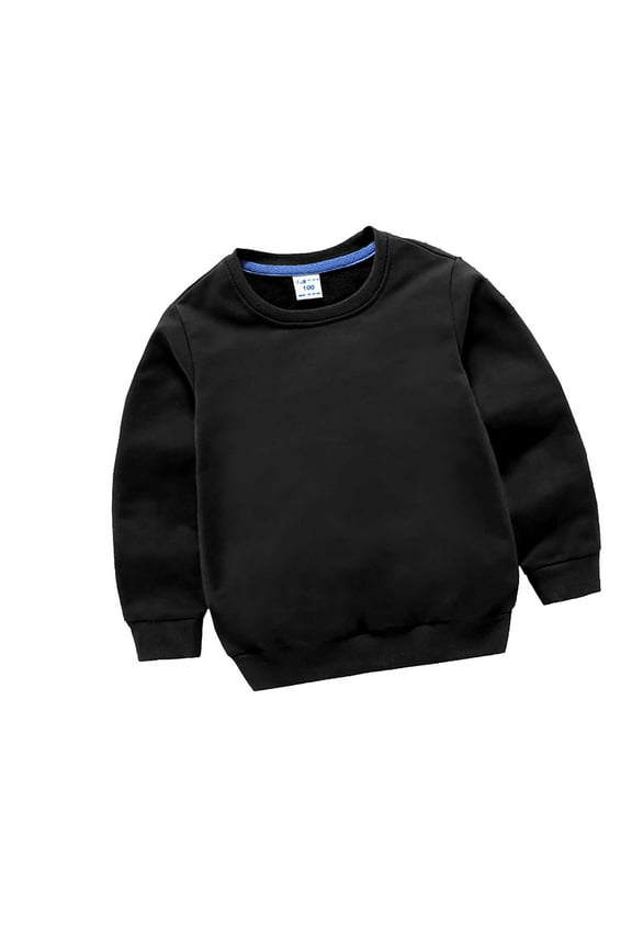 Boys' Fleece Crew Neck Long Sleeve Sweatshirt - Soft Pullover Sweaters for Youth Kids Boys & Girls