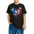 thumbnail image 1 of GERsome Boys Girls 4th of July T-Shirts Unisex Kids Cotton Crew Neck Short Sleeve Tops American Flag Graphic Patriotic Tshirts Loose Fit Summer Tee, 7-8 Years, 1 of 6