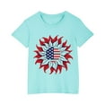 thumbnail image 1 of GERsome Boys Girls 4th of July Short Sleeve Crew Neck T-Shirts Unisex Kids American Flag Graphic Tee Funny USA Patriotic Tops, Sizes 5-6 Years, 1 of 9