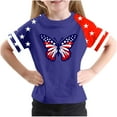 thumbnail image 1 of GERsome Boys Girls American Flag T-Shirts 4th of July Patriotic Tops Summer Casual Short Sleeve Crewneck Graphic Tee, 11-12 Years, 1 of 4