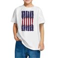 thumbnail image 1 of GERsome Boys Girls Short Sleeve Crewneck T-Shirts 4th of July Patriotic Tops for Unisex Kids American Flag Summer Graphic Tee, 9-10 Years, 1 of 4