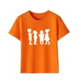 thumbnail image 1 of GERsome Boys Girls Short Sleeve Crewneck T-Shirts Top Soft Cotton Cute Graphic Tee 3-10 Years Unisex Kids Summer Cotton T-Shirt Orange 1-Pack, 1 of 5